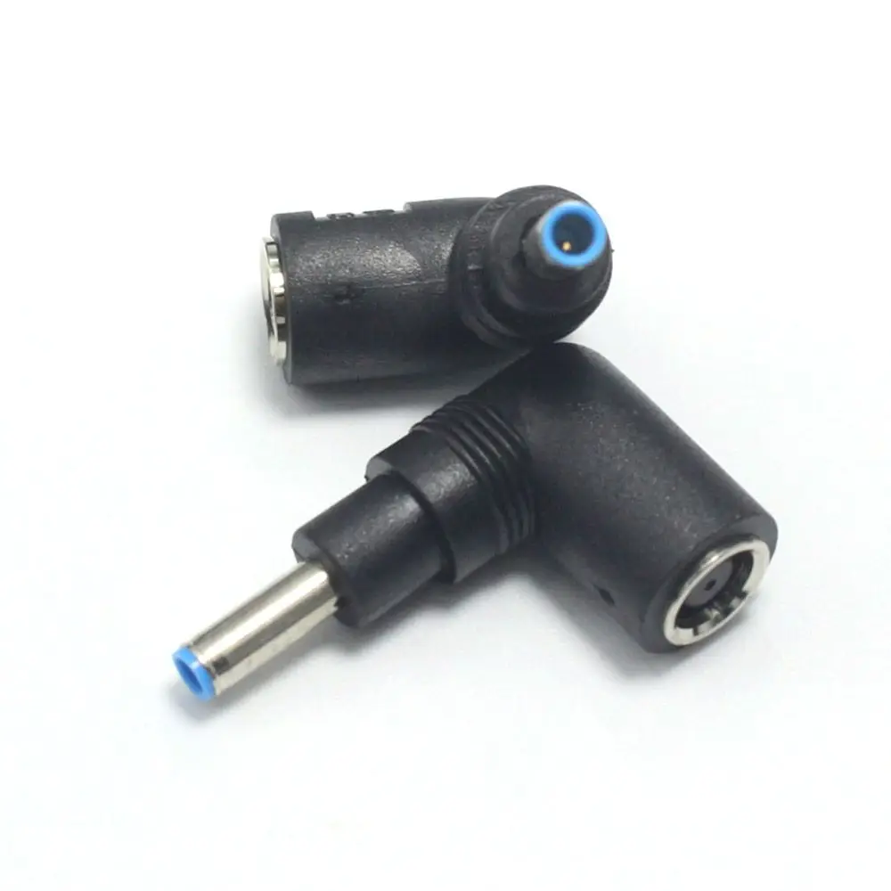 Right Angle Converter Blue Tips 7.4*5.0mm To 4.5*3.0mm Power Charger Laptop Adapter Connector Plug