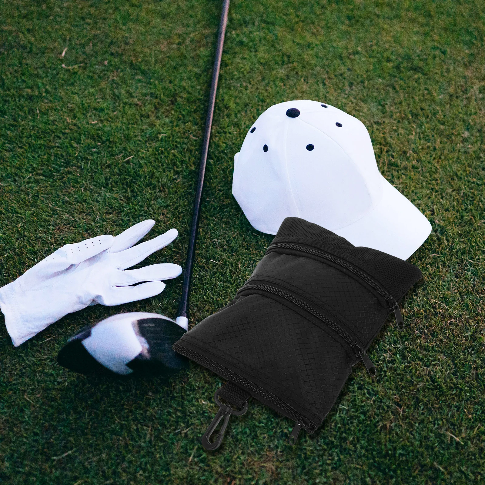 

Golf Pouch Bag Multi Pockets Zipper Women Golf Accessories Storage Organizer Shoe Bag for Gym Valuables Pouch