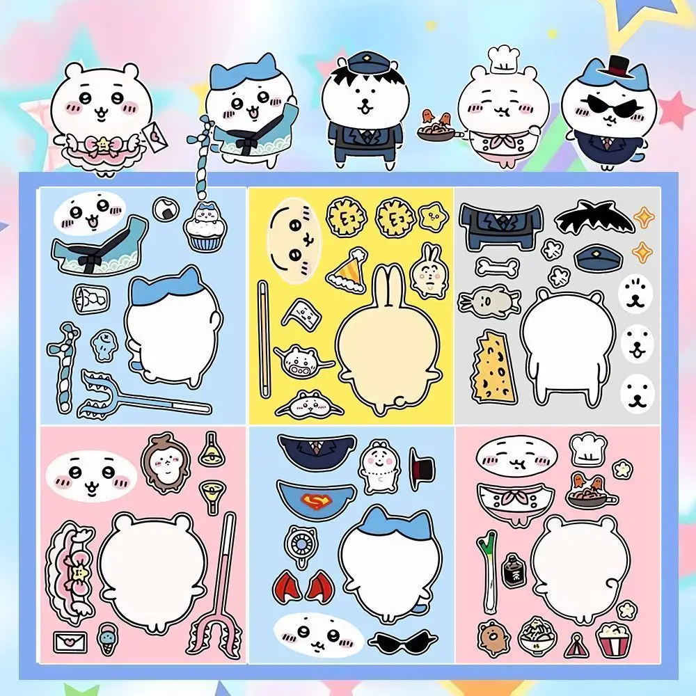 

Kawaii Chiikawa Dress Up Stickers Cute Cartoon Waterproof Stickers for DIY Handmade Craft & Scrapbooking Decorative Stickers