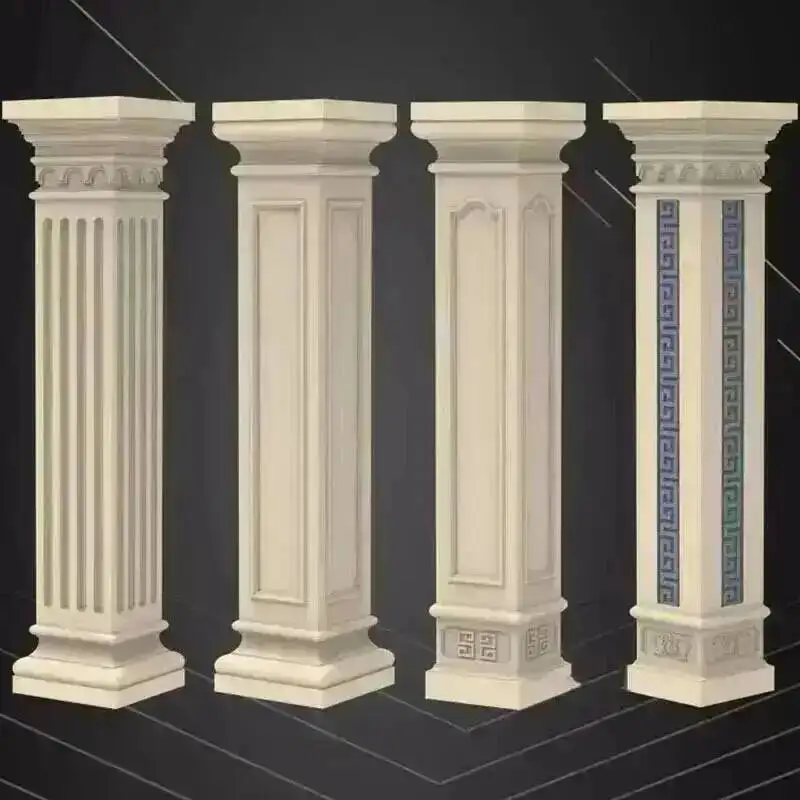European Square Molds Roman Simple Column Decorative Garden Building Villa Gate Template Column Model Cement Square Column Shape