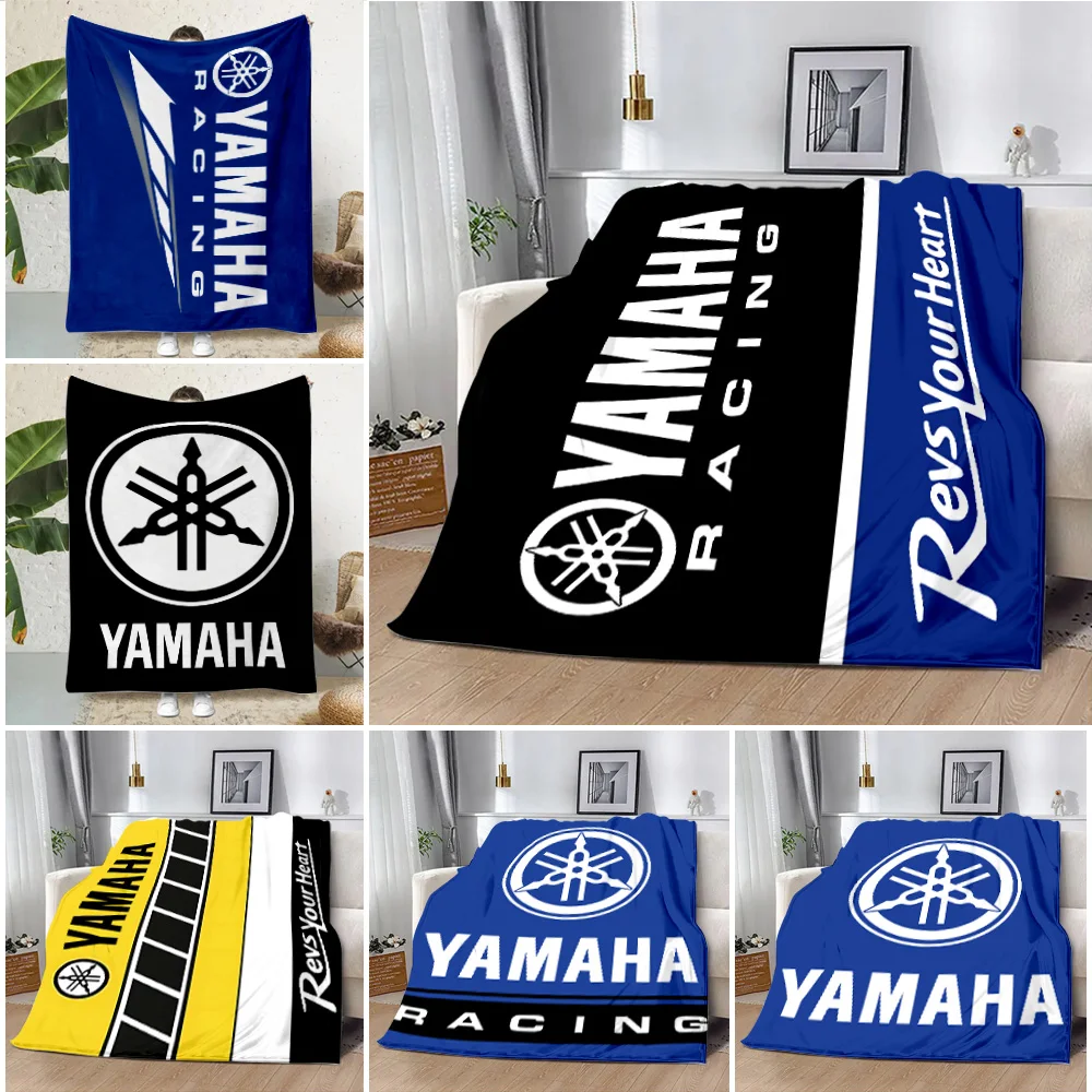 

Motorcycle Racing Printed Blanket Picnic Blankets Warm Blanket Soft and Y-Ya-Ma-HaSComfortable Blanket Home Travel Birthday Gift