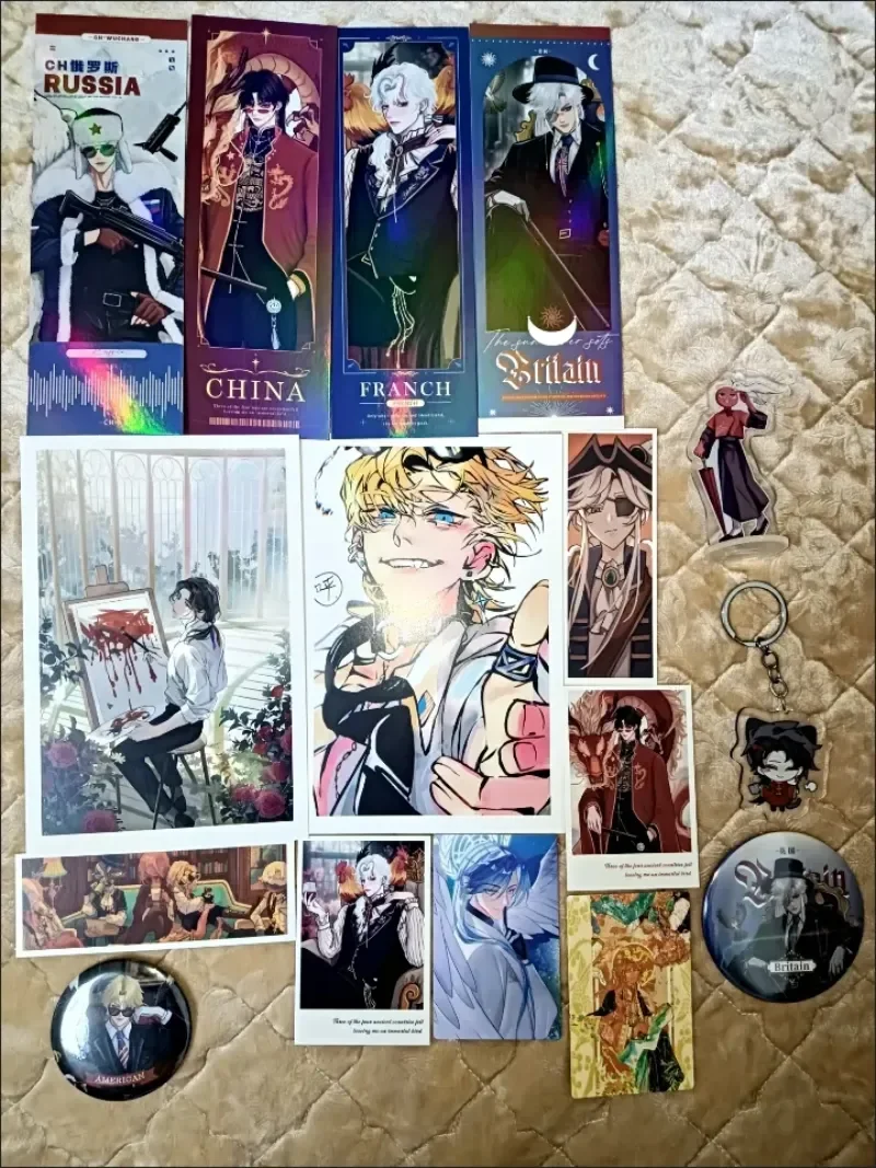 Countryhumans Cards Country Humans Key Chain Laser Ticket Photocard Acrylic Stand Pin Badge Postcard Bookmark Photocard Set view 2