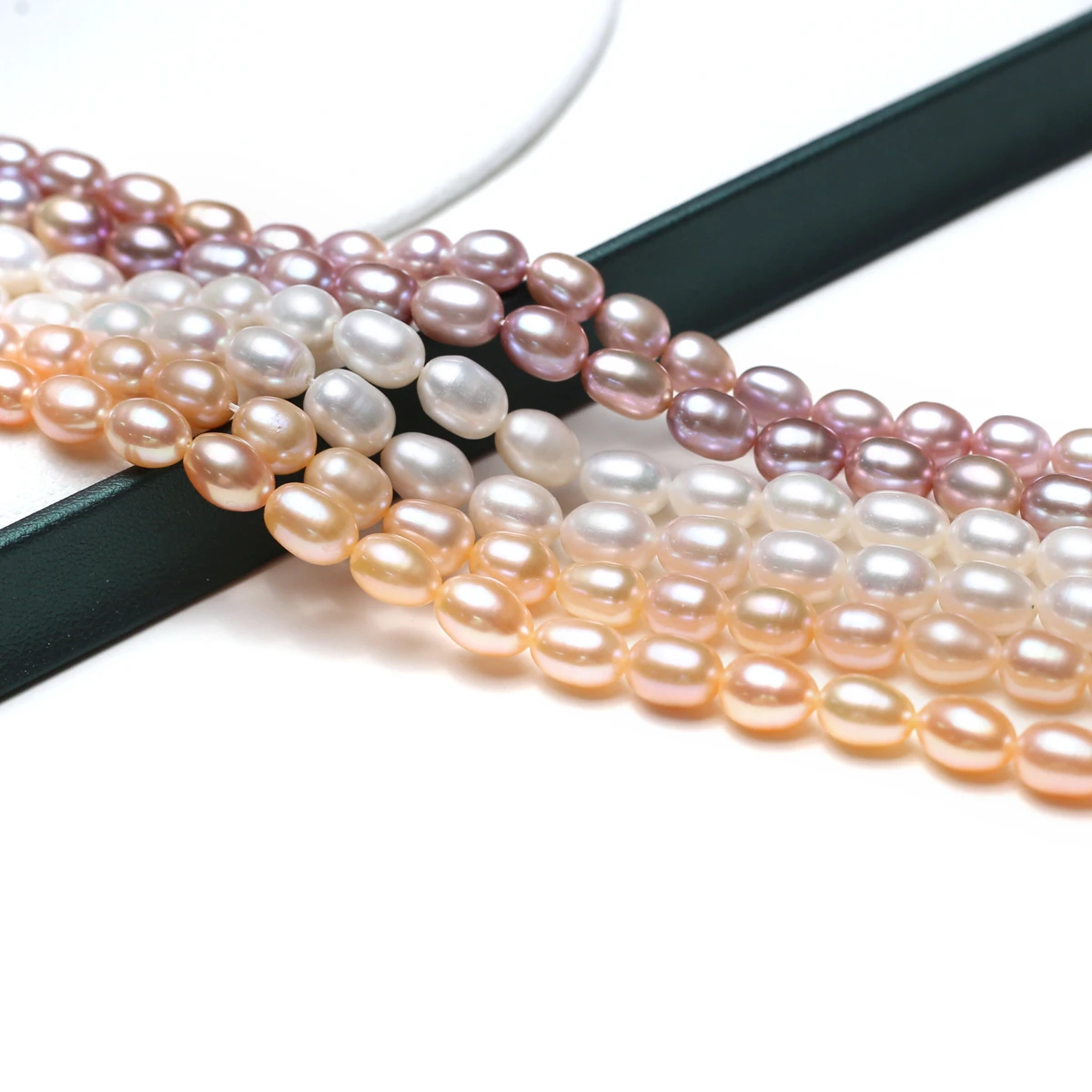 AAA 7-8mm Rice-shaped Natural Freshwater Pearl Loose Beads for Jewelry Making Supplies DIY Women Necklace Bracelet Accessories