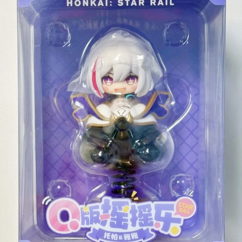 Honkai genuino: juego de ferrocarril Star, versión Q de topacio, modelo de figura Happy Shake, juguetes, decoración de escritorio exquisita, regalo coleccionable