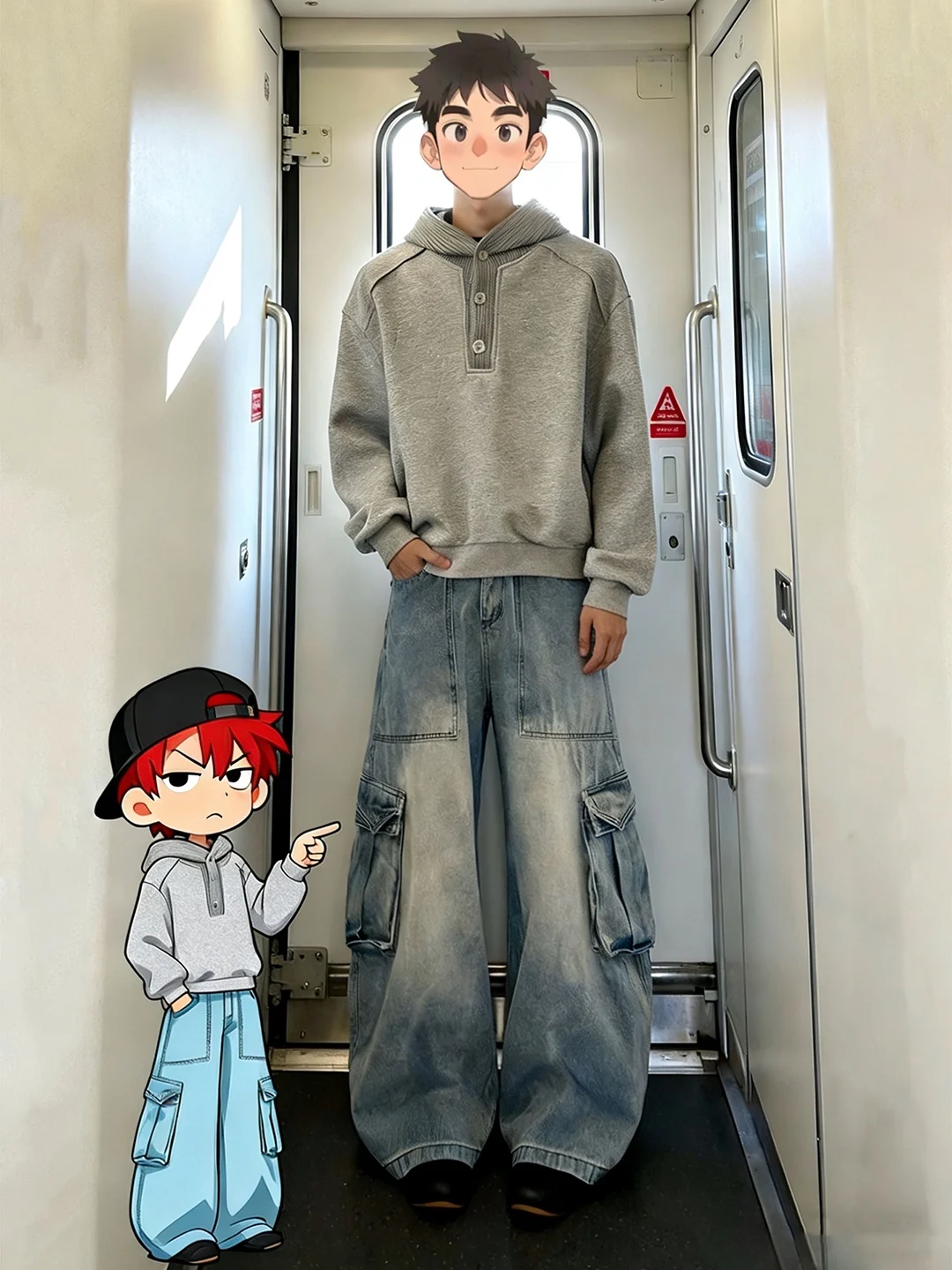 

Light Blue Men's Wide Leg Workwear Jeans Straight American Sle Big ket Knife Pants Cleanfit Flared Trousers