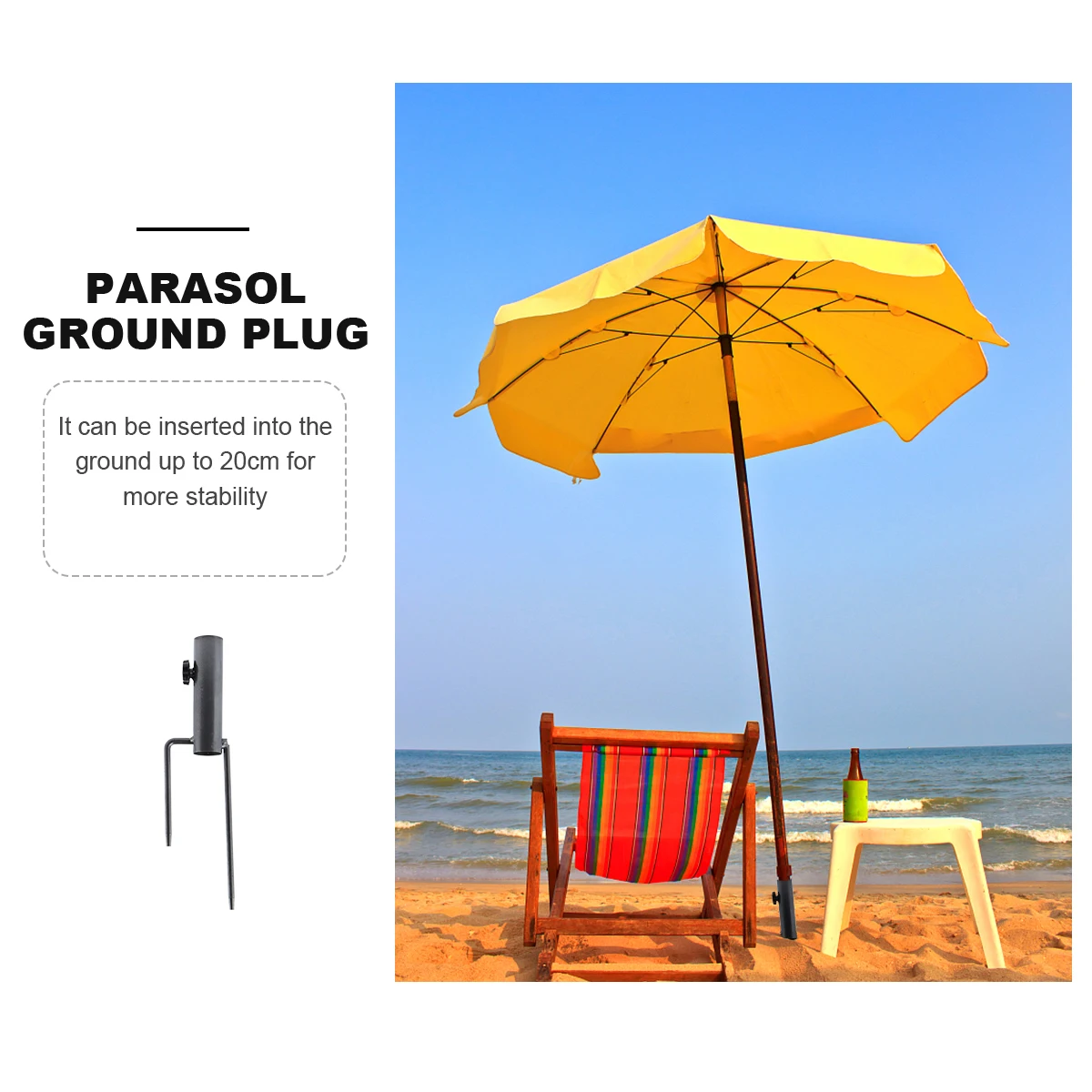 

Beach Umbrella Holder Stand for 28 32 35Mm Pole High Strength Sand Anchor Stake Outdoor Umbrella Anchor Parasol Holder