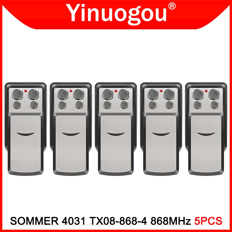 5PCS SOMMER 868MHz 4031 TX08-868-4 4020 TX03-868-4 4026 TX03-868-2 4011 4021 4025 4035 Garage Door Remote Control Gate Opener