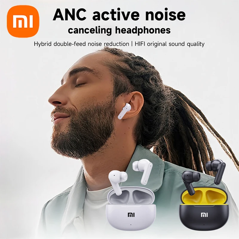 Xiaomi ANC TWS Bluetooth5.3 Earphones T80S Wireless Active Noise Cancelling Headphones Stereo Sound Gaming Headset Earbuds