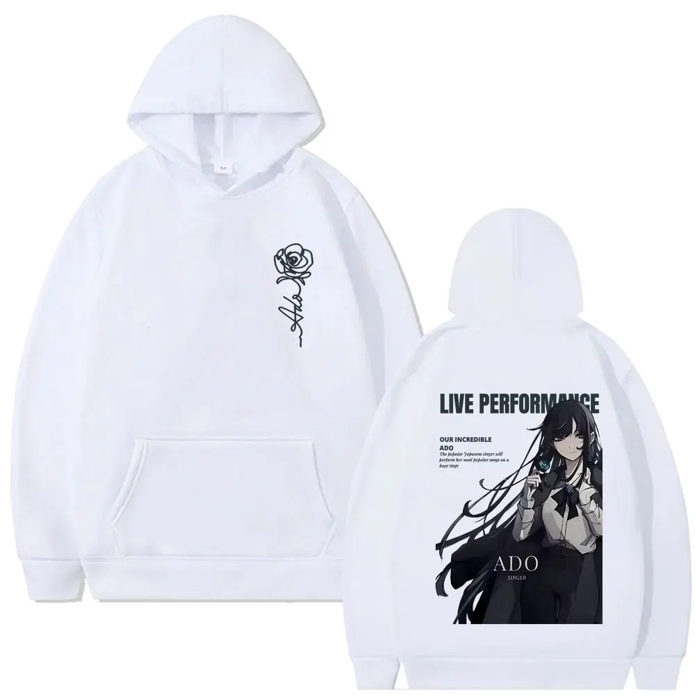 Ado Our Incredible Live Performance Hoodie Male Vintage Casual Fleece Cotton Pullover Men's Y2k Fashion Japanese Style Hoodies