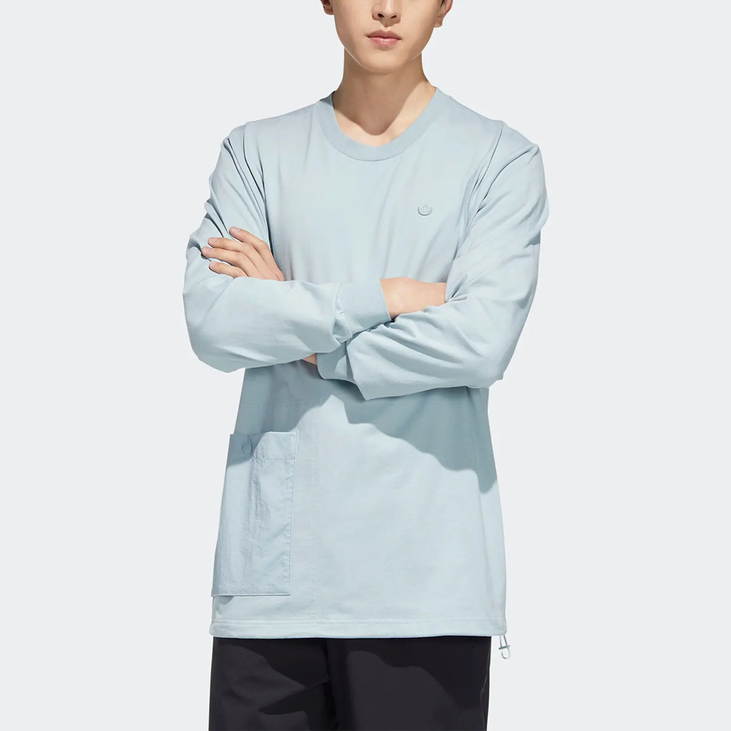 

adidas Originals Three Stripes Men's Casual Loose Long-Sleeve T-Shirt HM8012