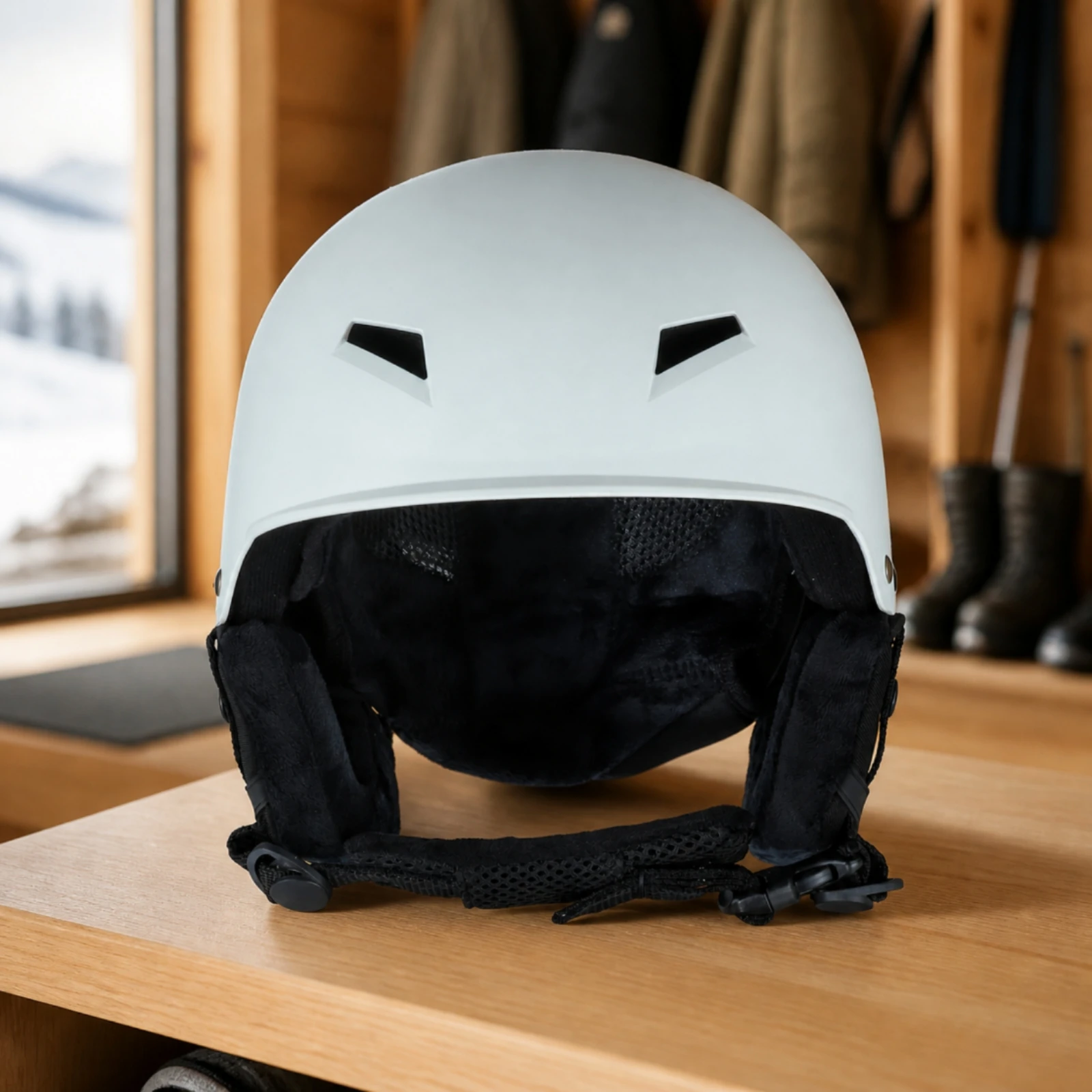 Ski Helmet with Detachable Ear Padding Warm ABS Shell Ski Helmet Long-Lasting Soft for Skiing, Slopes