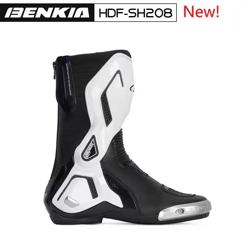 BENKIA SH208 Motorcycle Botas CE Certification Professional Track Riding Boots Racing Zapato AntiCollision Off-Road for Rally