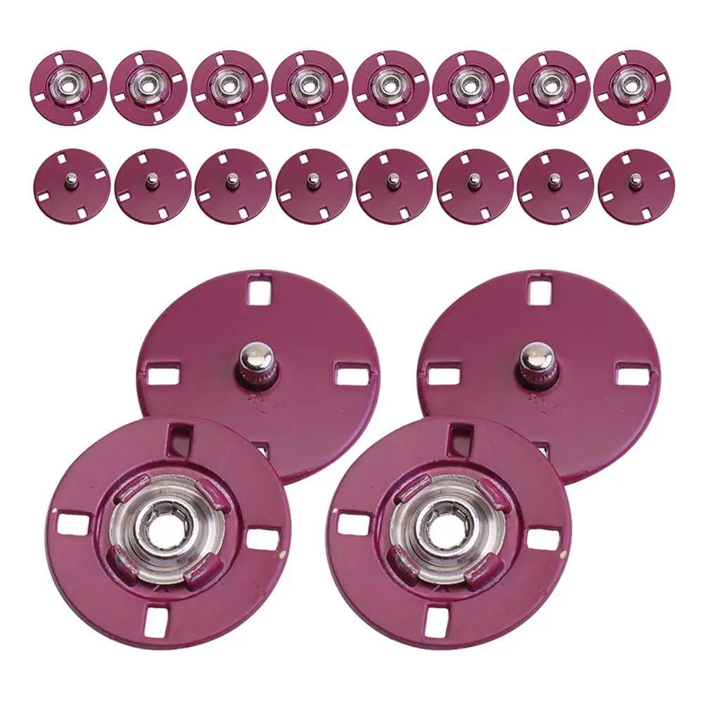 

10 Sets Concealed Coat Buttons Jeans Round DIY Craft Metal Mushroom Zinc Alloy Accessories Sew On Decorative Snap Fasteners For