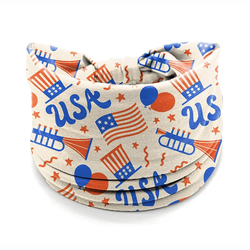 Festival July 4th Independence Day Women American Flag Bandanas Headband Patriotic Accessories Sweat-absorbing Hairband