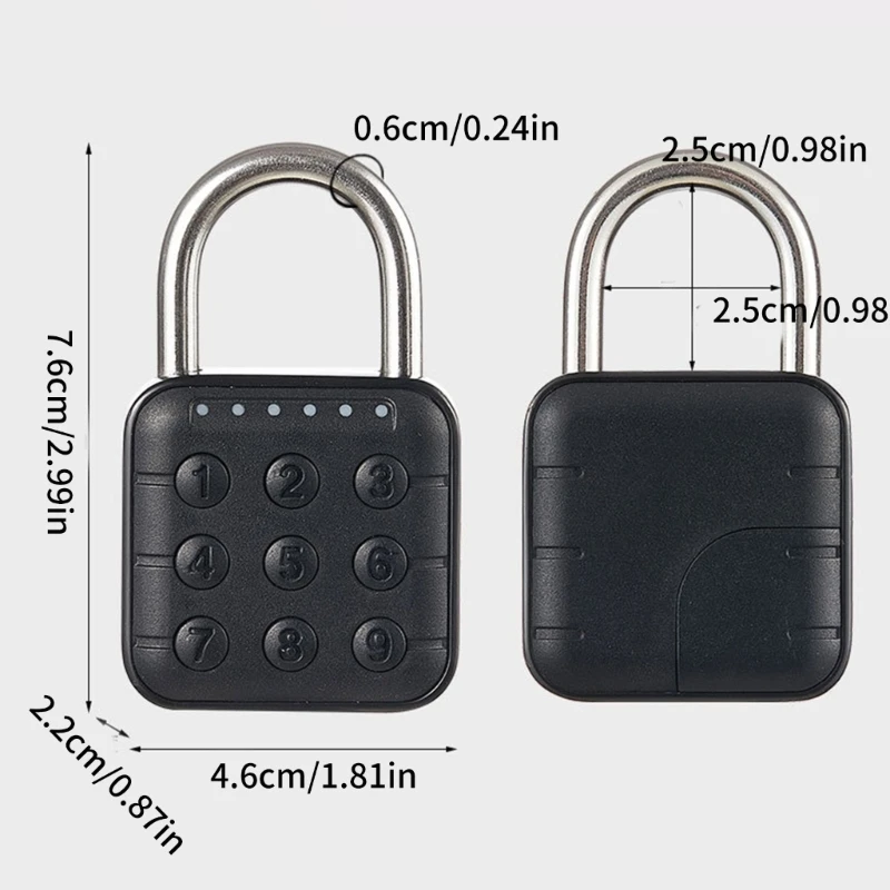 Waterproof Padlock 6 digit Combination Lock for Lockers Storage Box Cabinet