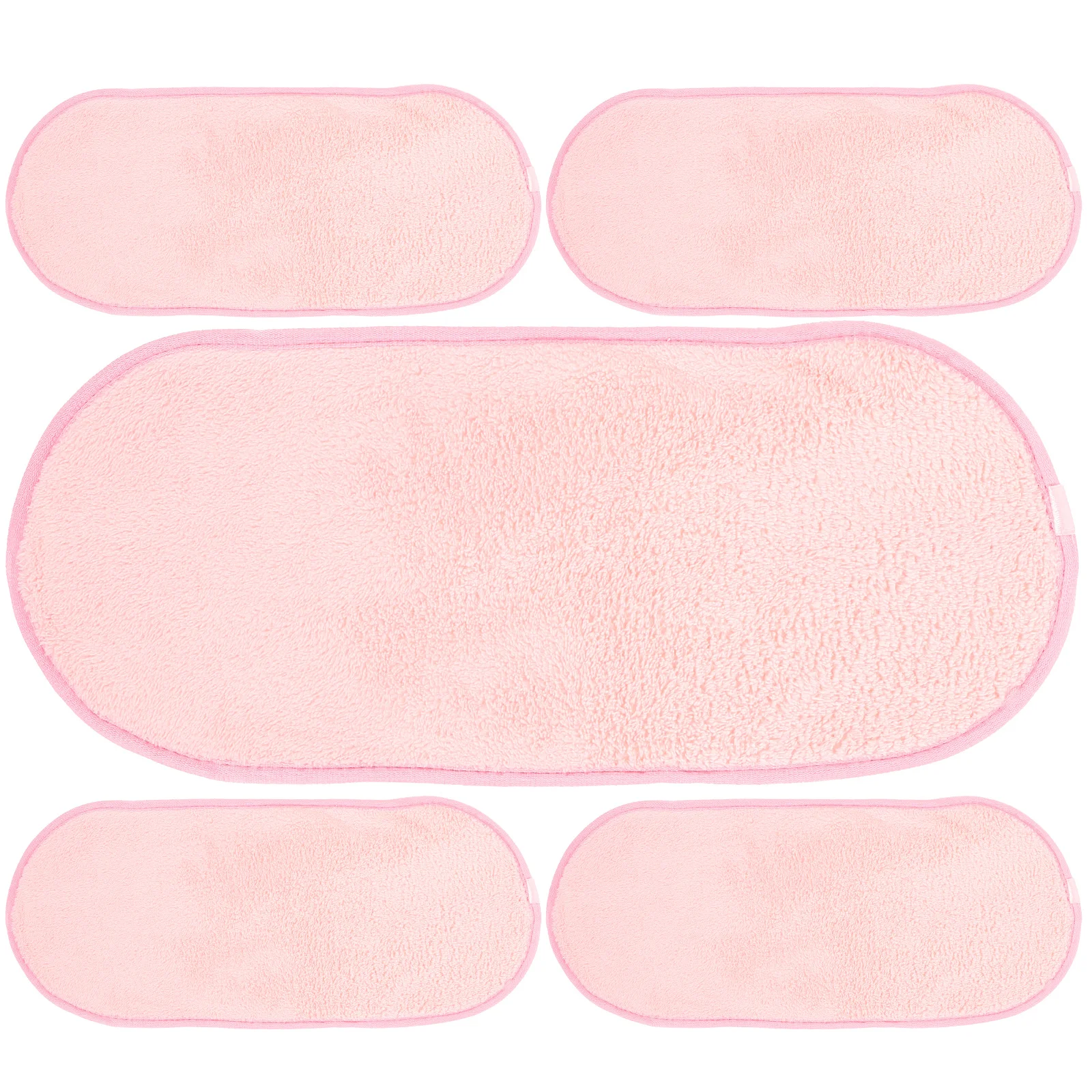 

5Pcs Coral Face Towels Reusable Makeup Remover Travel Pink Soft Comfortable Makeup Towels Face Washcloth Washcloth Camping