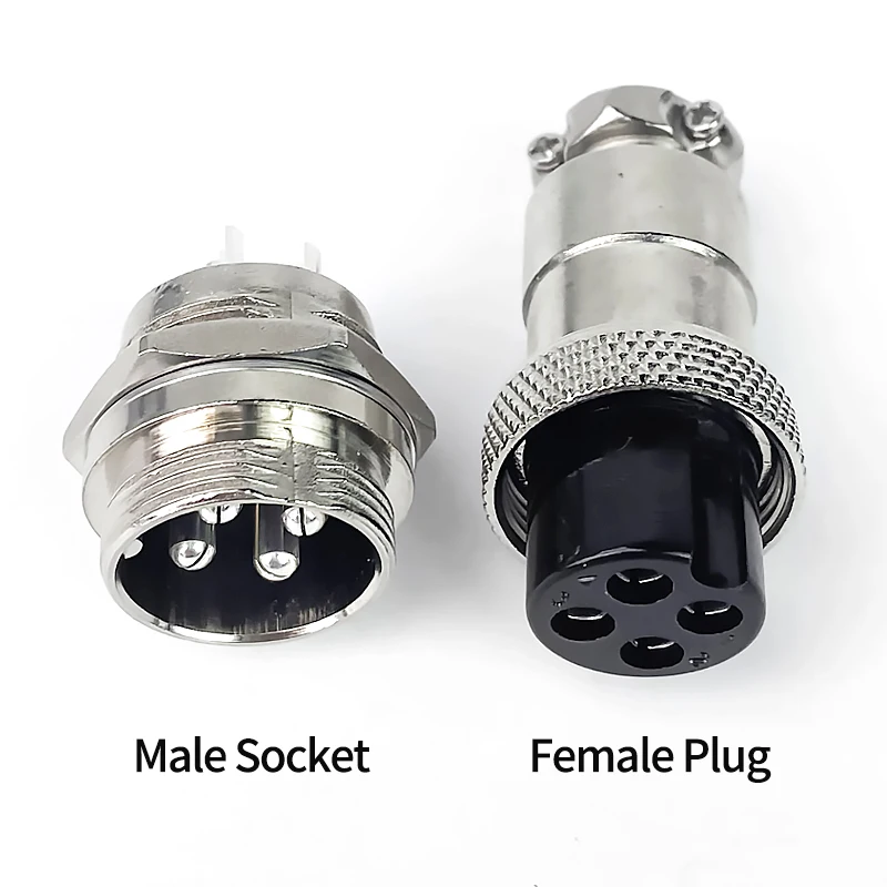 GX12 GX16 GX20 Aviation Connector 2 3 4 5 6 7 8 9 10 12 Pin Male Female Circular Metal Cable Plug Panel Mount Socket Industrial