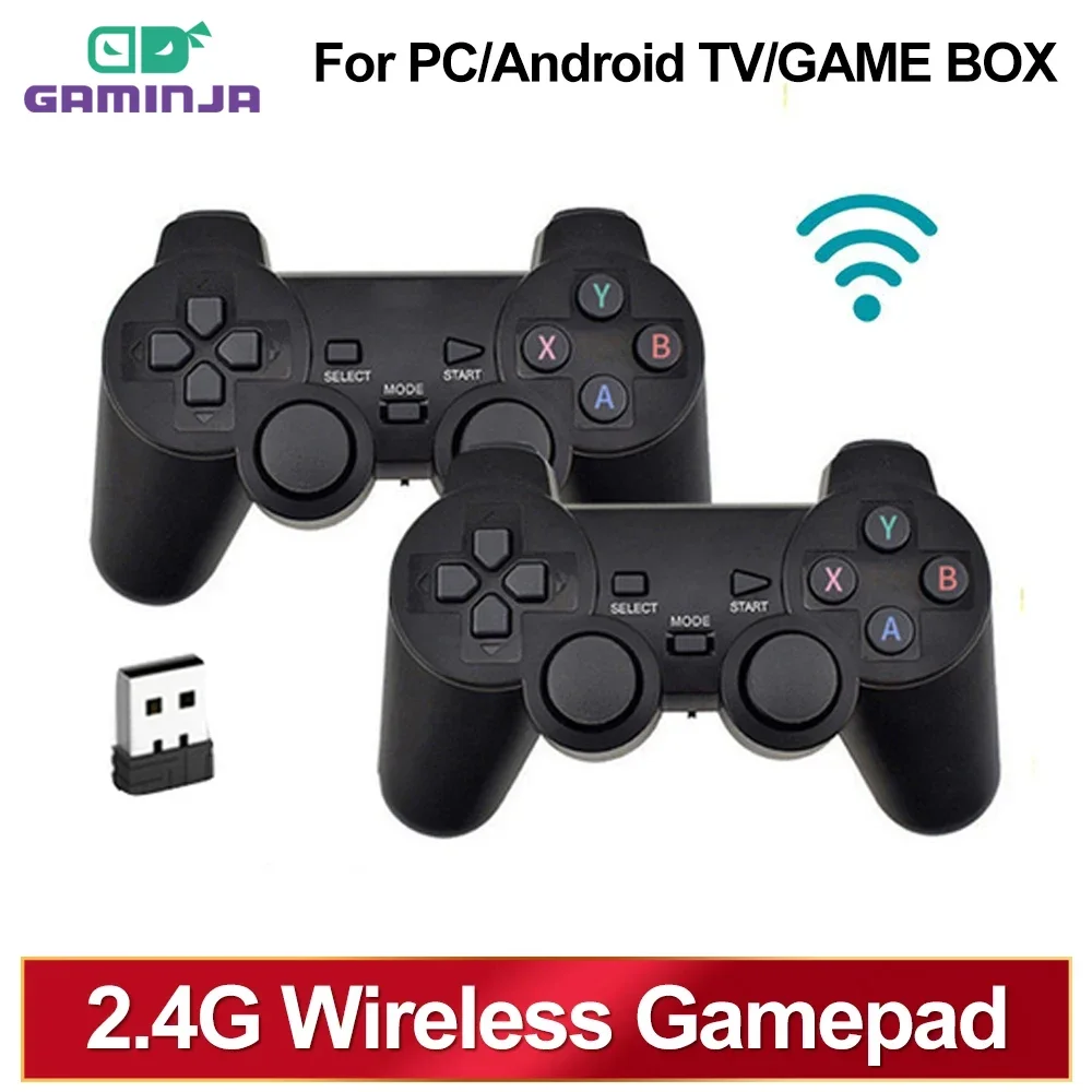 GAMINJA 2.4Ghz Wireless Gamepad No Delay Game Controller USB Joystick For PC Android TV BOX GAME BOX Classic Exterior Design