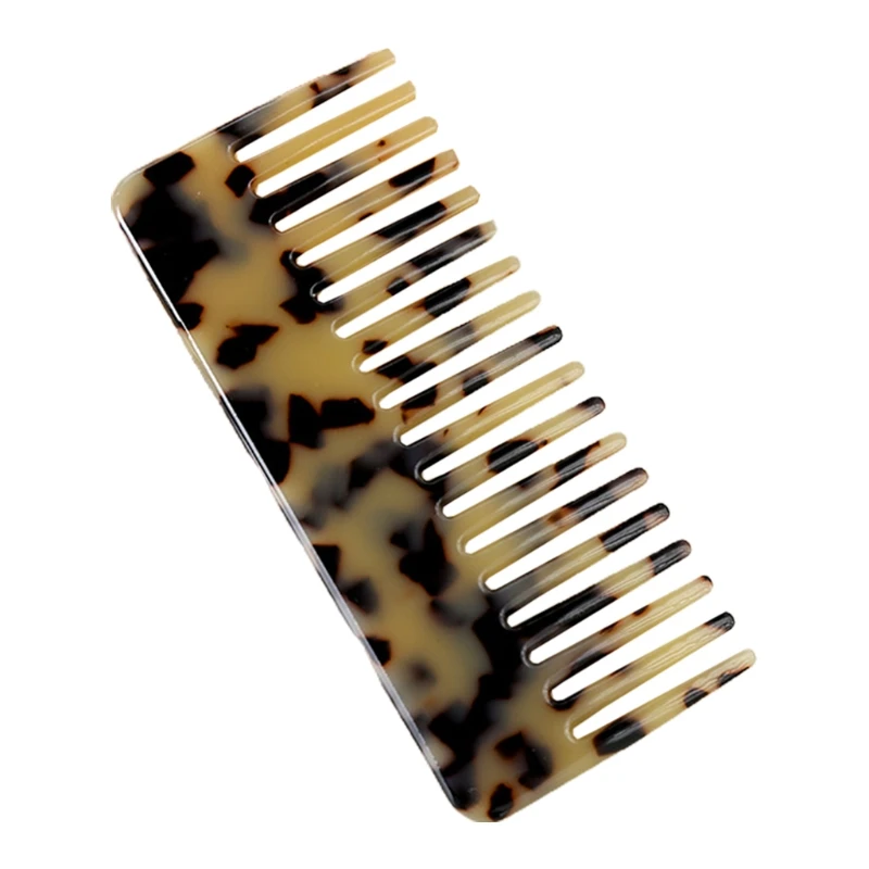 Korean Wide Large Tooth Pocket Hair Comb Cellulose Acetate Detangling Hairbrush Tortoise for Shell Portable Drop Shipping