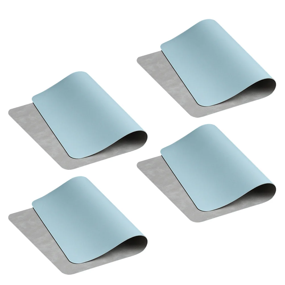 

4Pcs Dining Table Mats Non-Slip Washable Place Mats Double-Sided Heat Insulation Placemat Set Ideal for Family Dinner