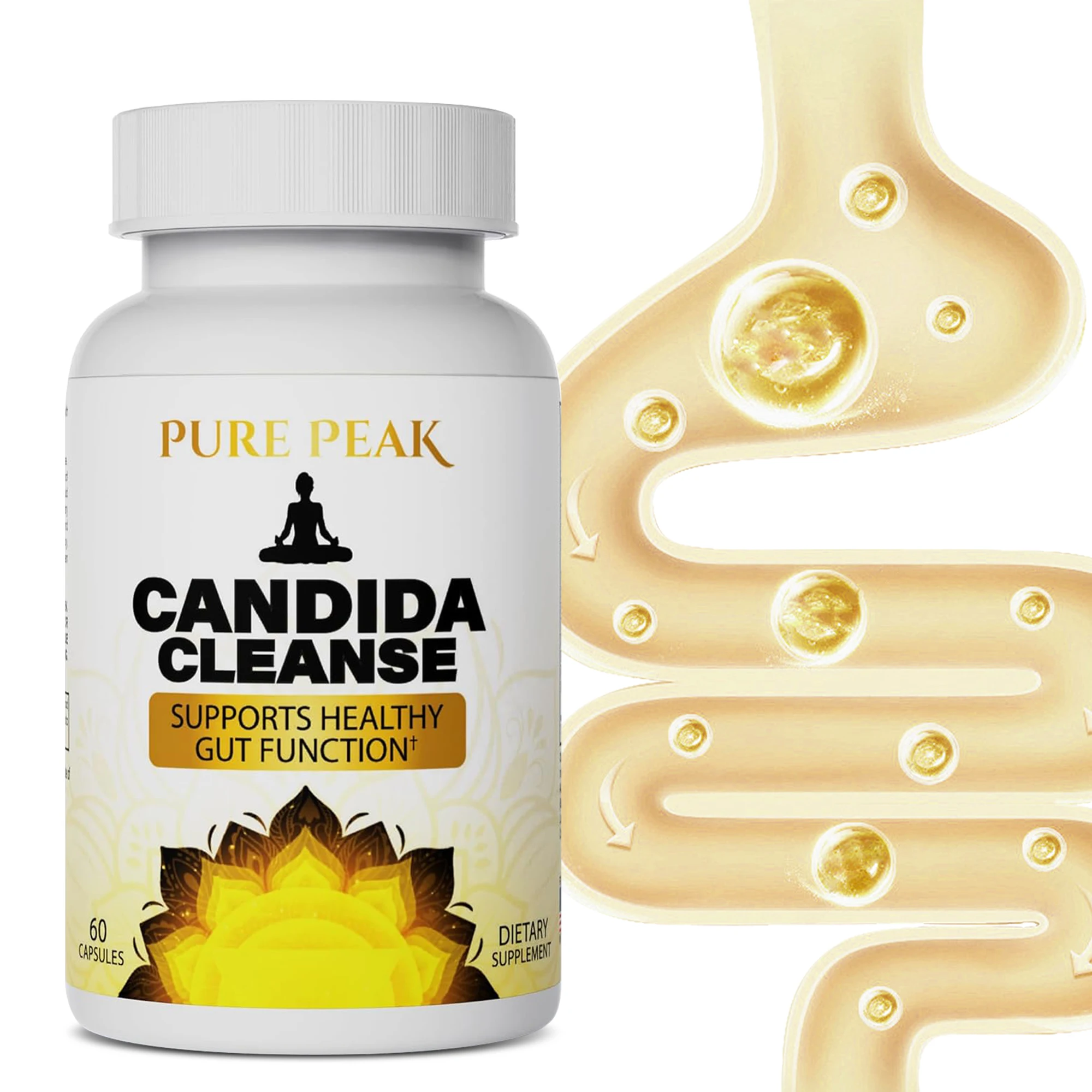 Candida Cleanse - Promotes Digestion & Healthy Gut Flora, Help Intestines Detox & Cleanse, Promote Healthy Gut, Immune System