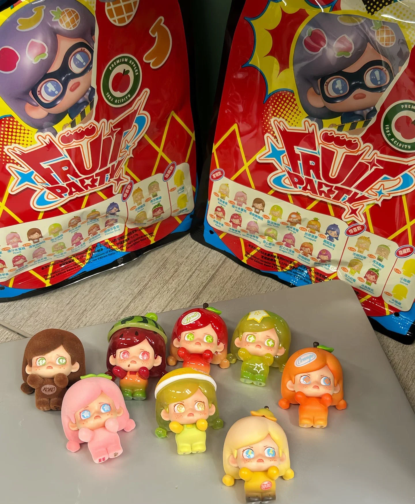 

In Spot Kokosa Fruit Party Series Blind Box Cute Flocked Mini Collectible Dolls Desk Ornament Decoration Toy Girl Birthday Gift