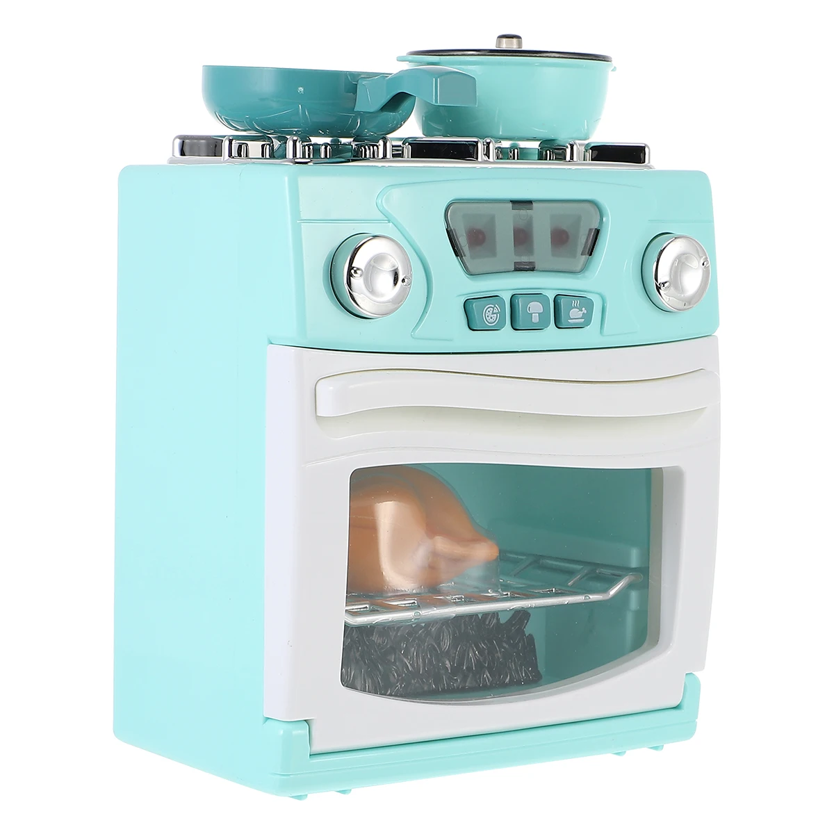 ชุดเครื่องครัวจำลองสำหรับเด็ก ของเล่นบทบาทสมมติทำจากพลาสติก สำหรับเตาอบเด็ก
