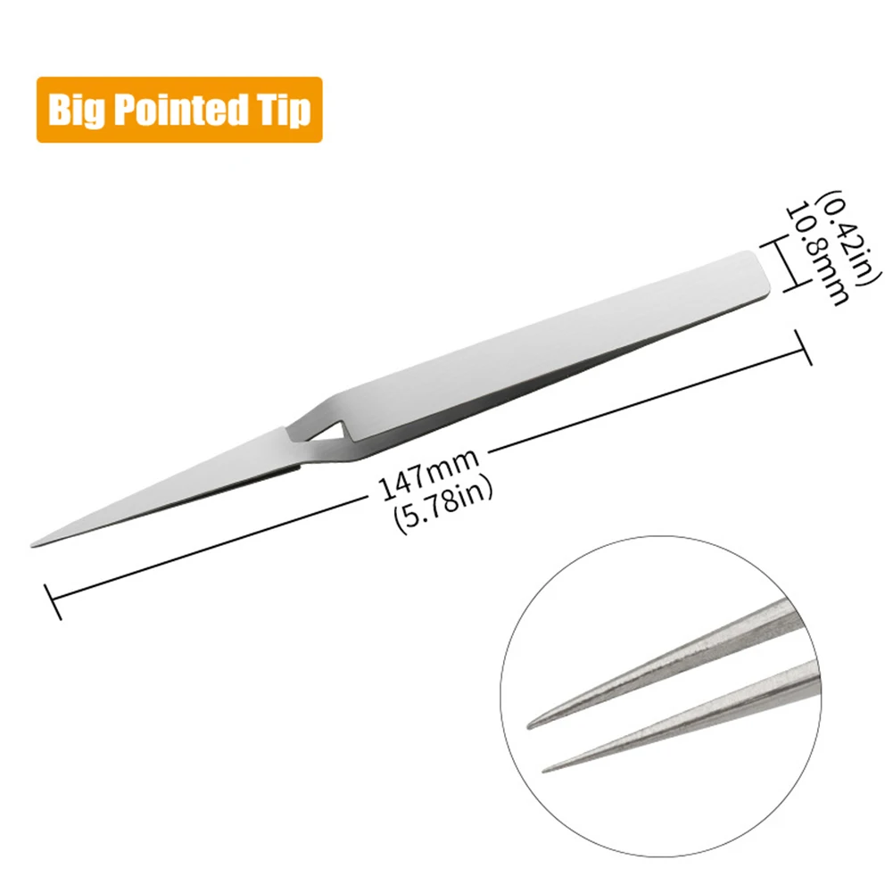 Labor saving Selflocking Tweezers, Stainless Steel Precision Tweezers for Mobile Phone Maintenance, Clip Small Parts