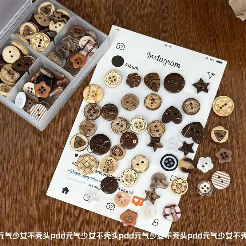 20 قطعة من إكسسوارات تزيين الأزرار المثقبة من الدوبامين الصيفي، إكسسوارات ملابس الأطفال لحساب اليد، إكسسوارات لطيفة ذاتية الصنع #2