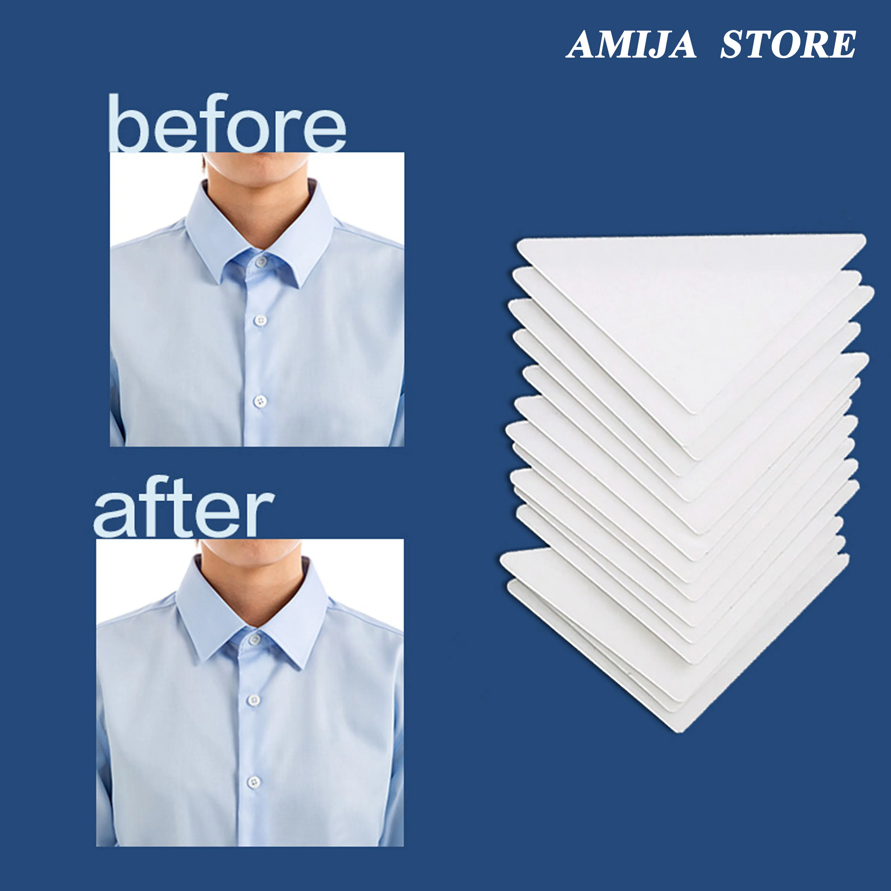 10/20/30 Pcs Collar stay For Man Collar Sticker Collar non Slant artefatto toppe adesive in PVC per il supporto del colletto dell'abbigliamento