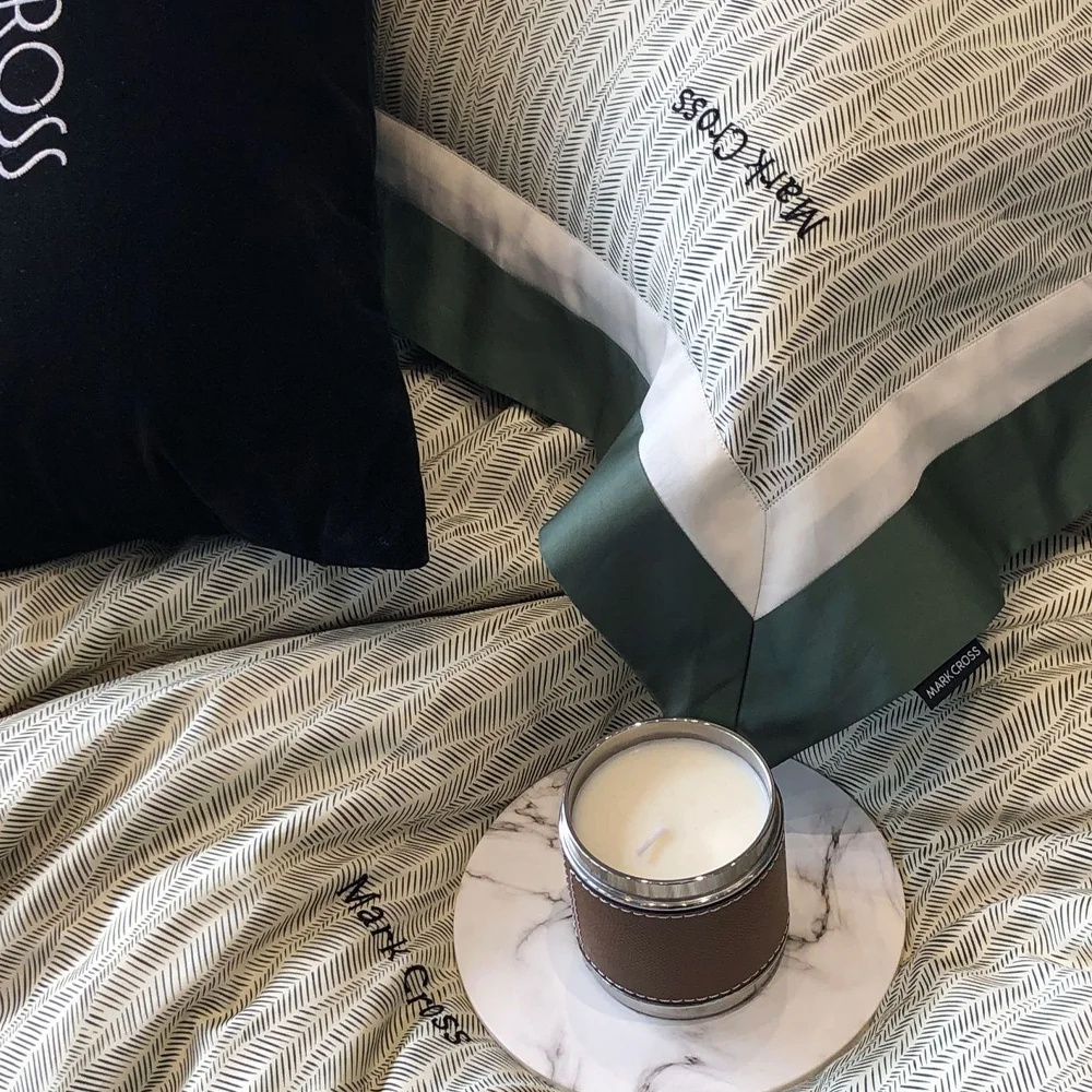 Mark Cross Premium Quality Long-Staple Cotton Four-Piece Bed Set All-Season Pure Cotton Bed Sheets Duvet cover 220x240 Bed linen
