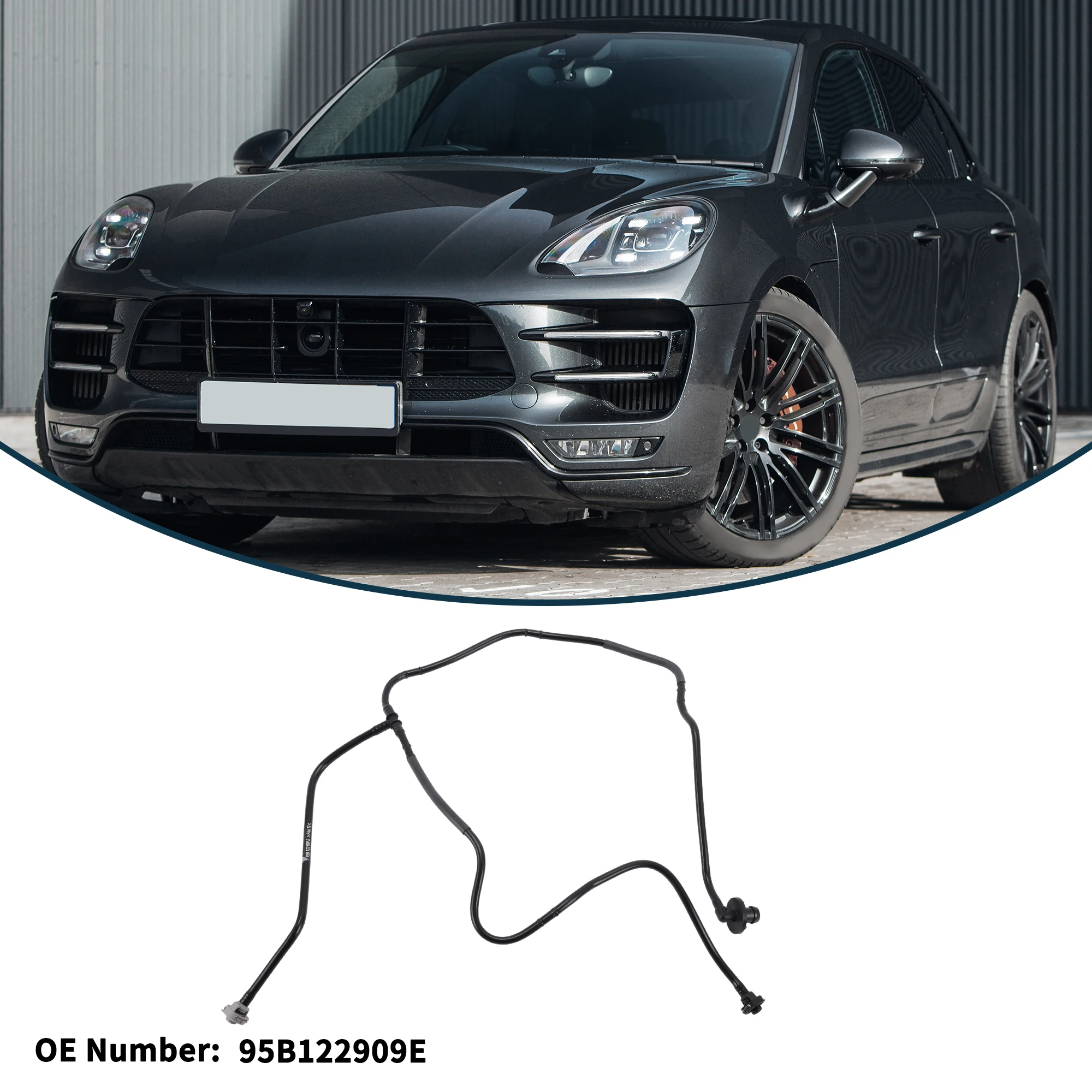 UXCELL Kühlerschlauch für Porsche Macan 2020 Nr. 95B122909E Kunststoff-Kühlmittelrohr