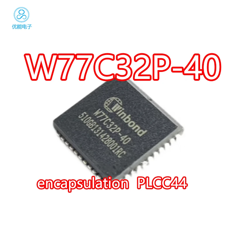 Microcontrolador SMT PLCC44 Chip, W77C32P-40, W77C32P