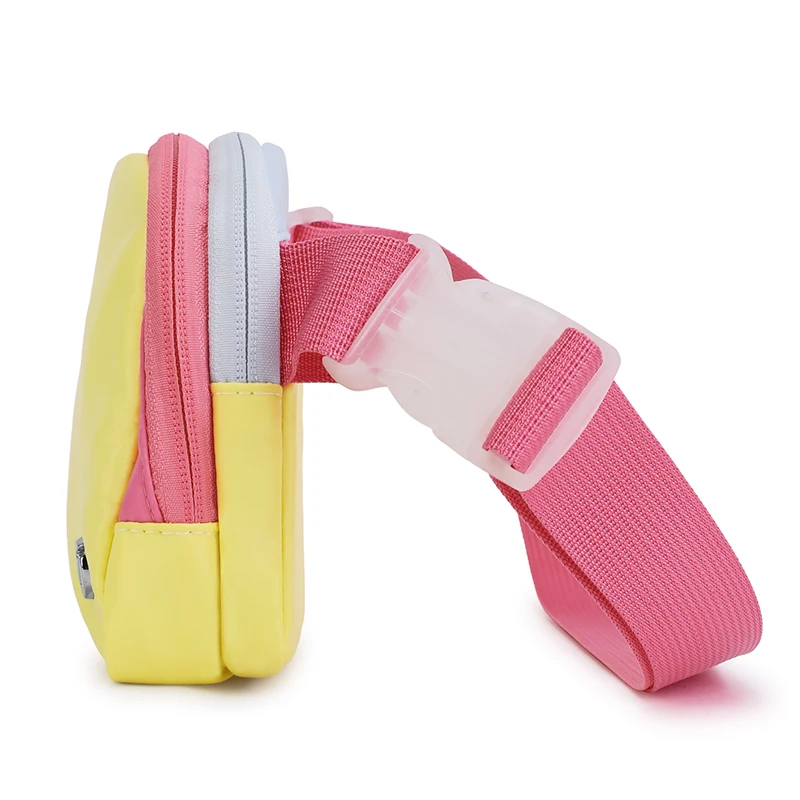 TINYAT Pastel Colorblock Crossbody Bag For Womem Cut Fanny Pack Adjustable Buckle Detachable Strap Waist Belt Bag For Outfit