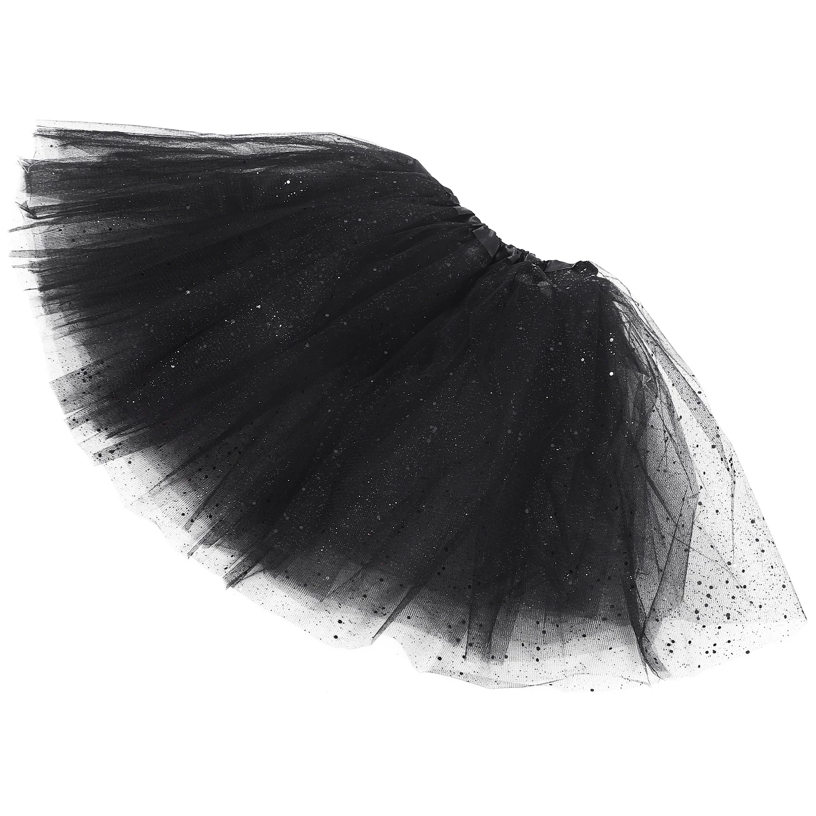 Volwassen Vrouwen Pailletten Tutu Rok Elastische Taille Tule Rok Prestaties Cosplay Ballet Party Kostuum Lichtgewicht Comfortabel