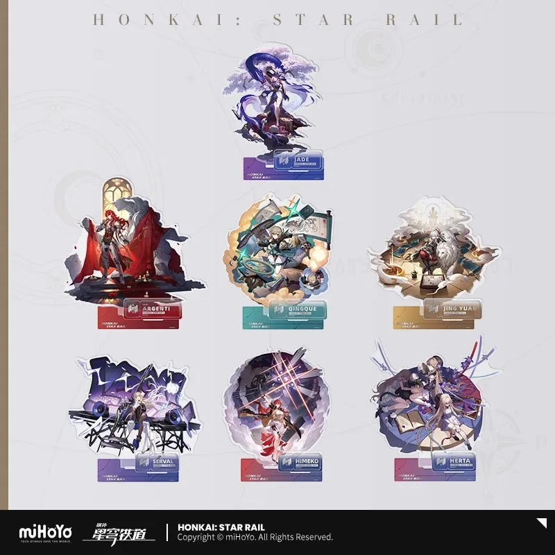 Presale Game Honkai: Star Rail Official Merchandise Erudition Paths Acrylic Stand Argenti Qingque Jing Yuan Serval Herta Himeko