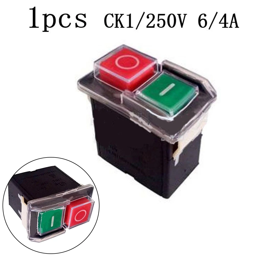 Interruptor ck1/ac250v 250v 6a/4a ip54 interruptores de segurança botão preto universal ck1/ac250v interruptores de controle equipamentos elétricos