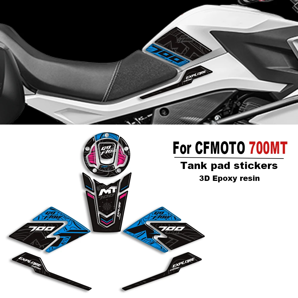 

﻿ Для CFMOTO 700MT 700 MT Touring Bike Adventure 3D гелевые эпоксидные наклейки комплект 3D защитные наклейки на бак мотоцикла