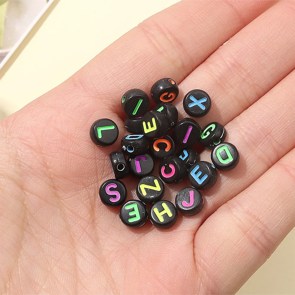 200/500/1000pcs multi-color acrylic letter beads,Beads & Bead Assortments,used for DIY braceletsnecklaces,decorative accessories