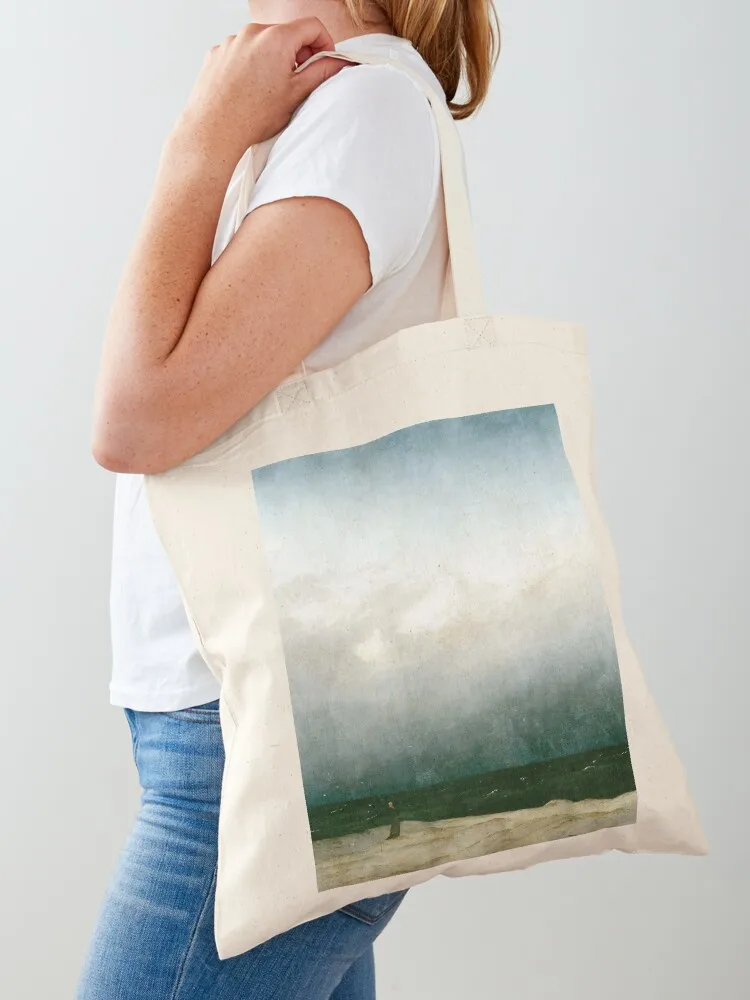 

HD The monk and the sea, by Caspar David Friedrich HIGH DEFINITION Tote Bag Shopper tote bag screen tote bag canvas