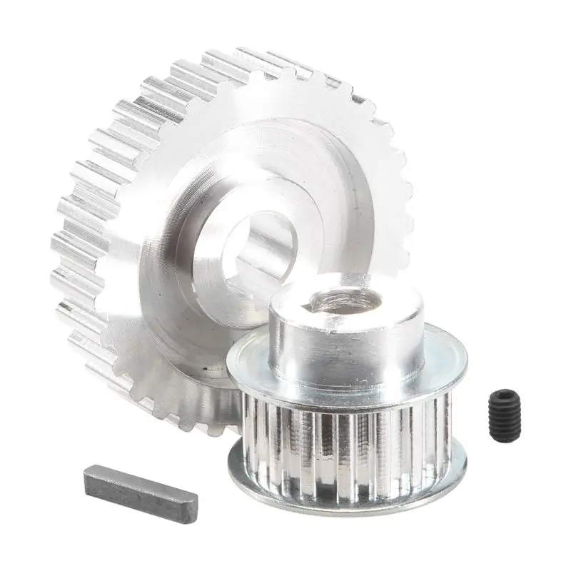 N96R 2Pcs Metal Synchronous Pulley Gear Motor Belt Gear Drive Wheel Gear S/N Cj0618 Mini Lathe Gears , Metal Cutting Machine Gea