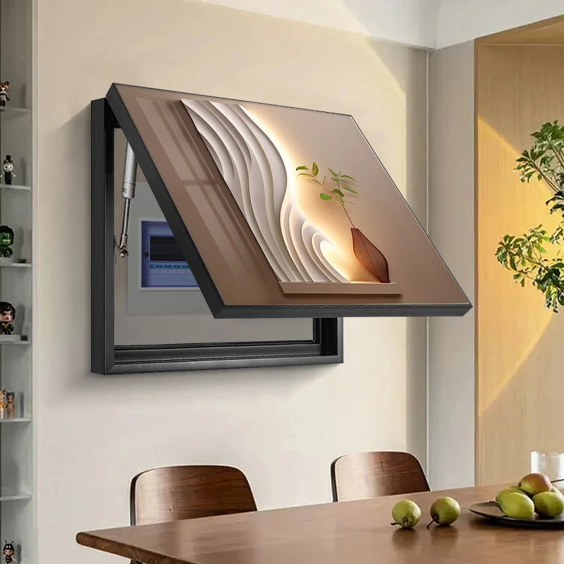 Flower and Green Plant Electric Meter Box Decorative Painting Fresh Light and Shadow Art Distribution Box Hanging Painting