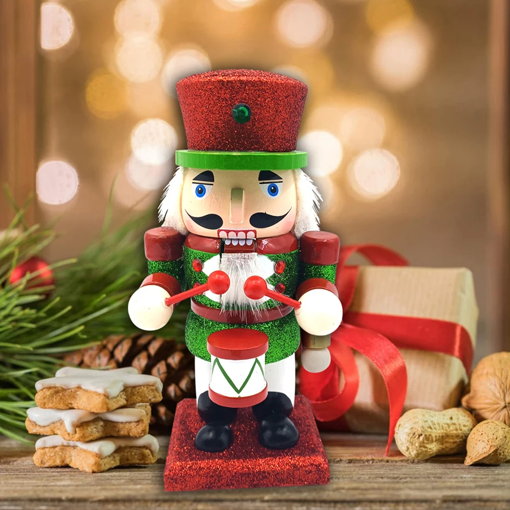 

Wood Nutcracker Decor Ideal Gift for Family Friends Multi Use As Photo Prop Christmas Party Decoration Desktop Cabinet Display