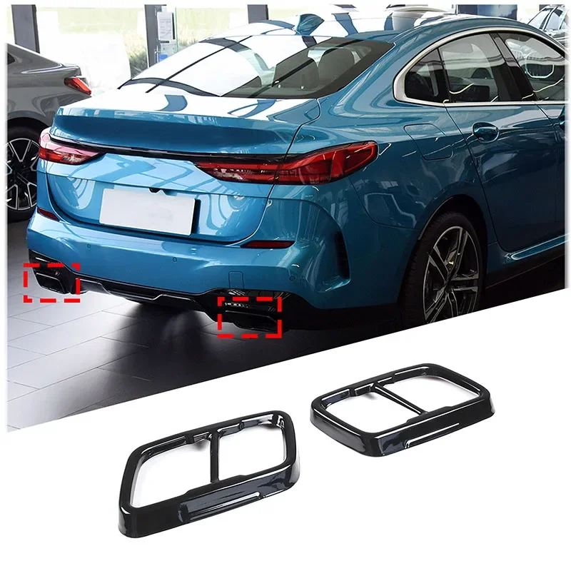 

For BMW 2 Series F44 2020-2024 Stainless Steel Black Car Exhaust Muffler Decorative Cover Exhaust Pipe Cover Car Accessories