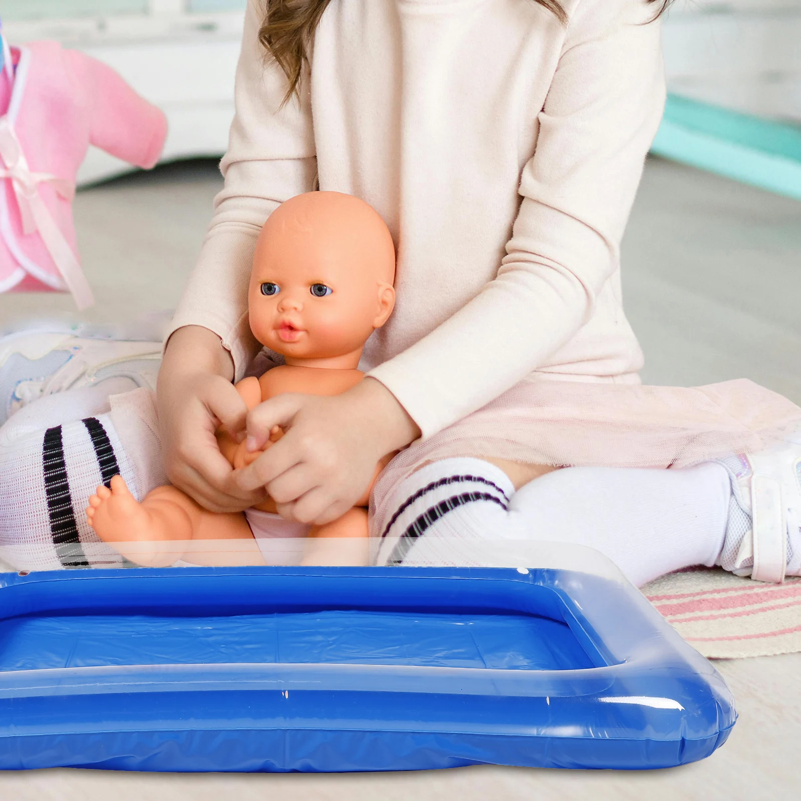 حمام سباحة قابل للنفخ للأطفال، مجموعة حمام صيفية محمولة، صينية مياه صغيرة للسباحة، مجموعة ألعاب حمامات السباحة