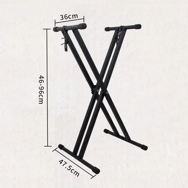 Upgrade Double Tube Electronic Organ Stand Musical Instrument Universal Electronic Organ Stand Single X Frame Double Tube X Fra - view 6