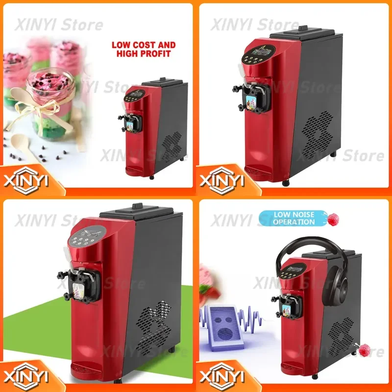 2025 New Automatic Ice Cream Maker for Desktop Single Head Ice Cream Machine for Milk Tea Shop Commercial Use maquina de