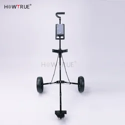 2 Wheels Golf Push Pull Cart Aluminium Foldable Golf Trolley With Brake