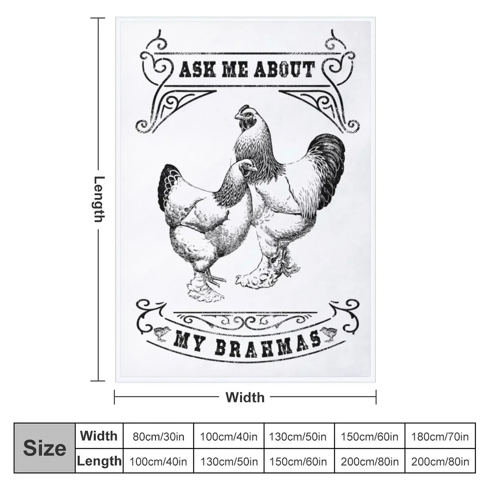 Ask Me About My Brahmas Chicken Illustration Throw Blanket heavy to sleep Decorative Sofas Moving Blankets