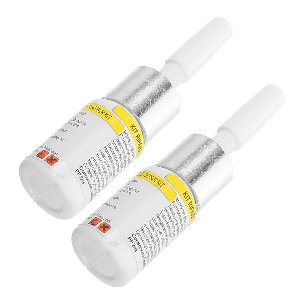 2 قطعة طقم تصليح الزجاج المقسى زجاج السيارة الأمامي مزيل الخدوش السائل للشقوق #1